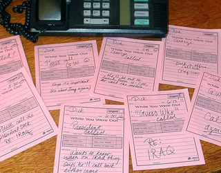 Messages from Bush pile up on Cheney's desk.